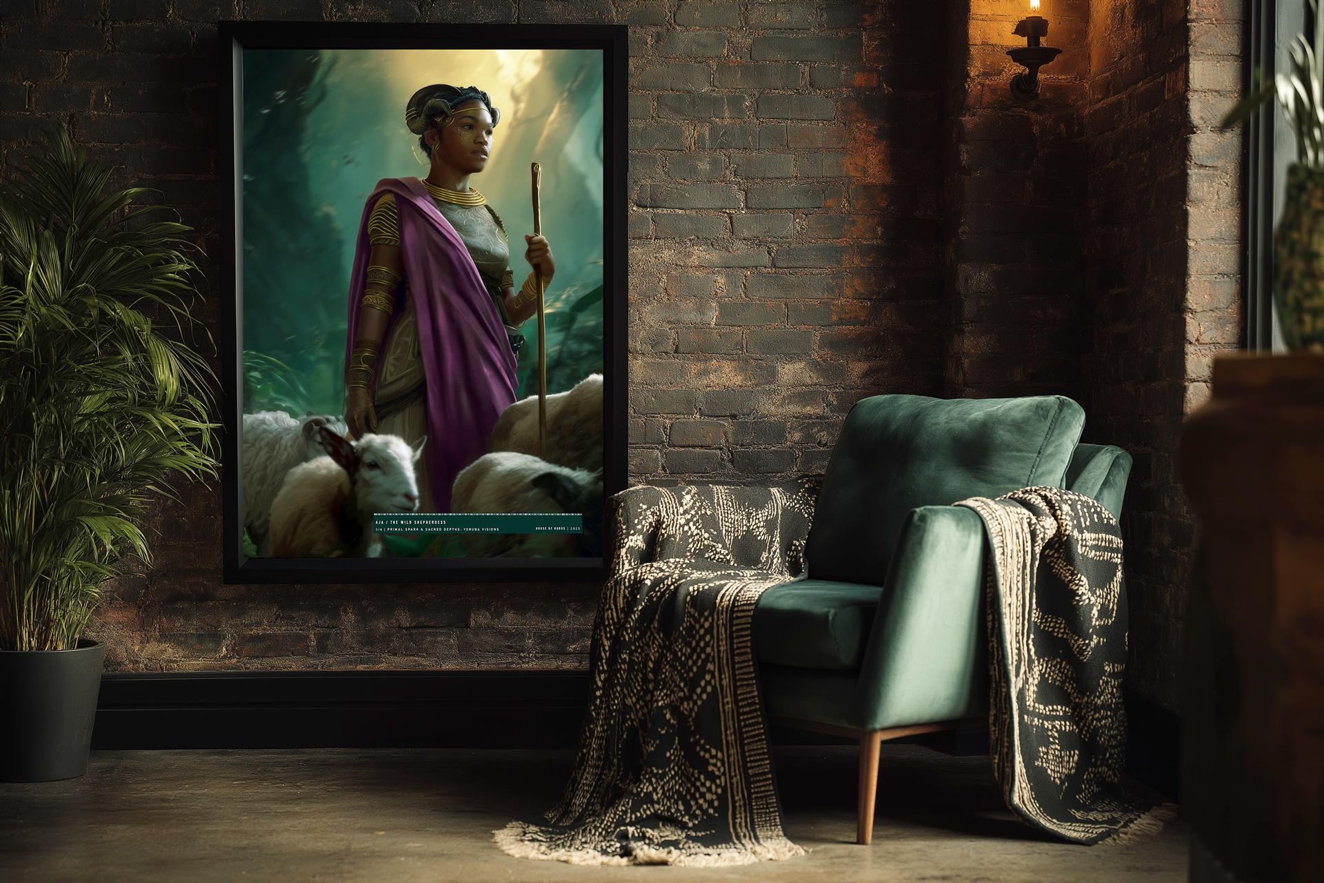 Aja: The Wild Shepherdess – Framed Matte Poster