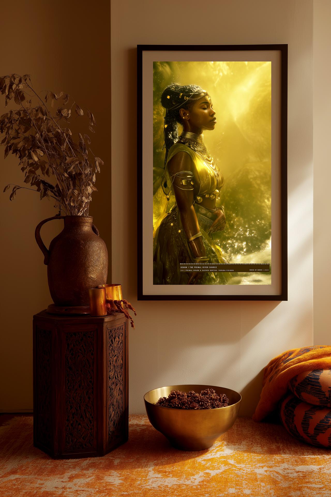 Oshun: The Primal River Source – Framed Matte Poster