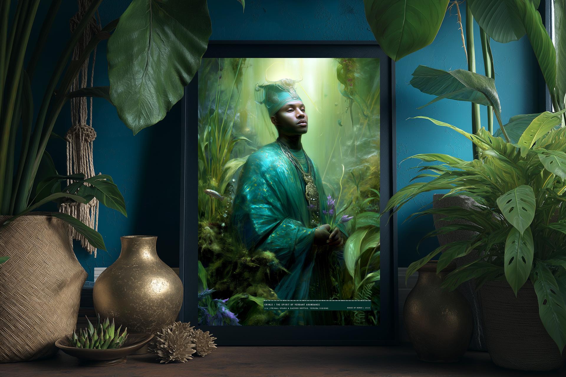 Erinle: The Spirit of Verdant Abundance – Framed Matte Poster