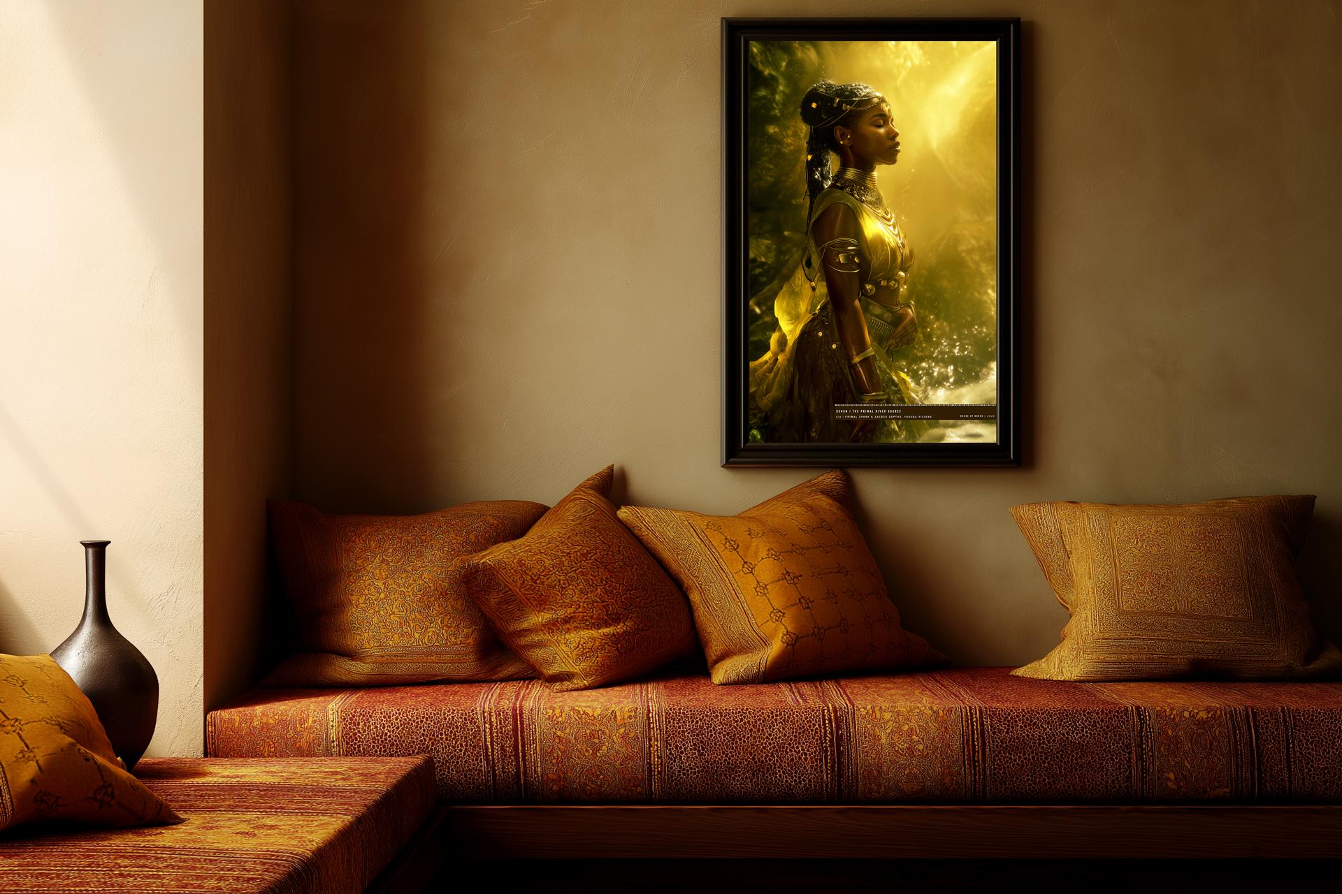 Oshun: The Primal River Source – Framed Matte Poster