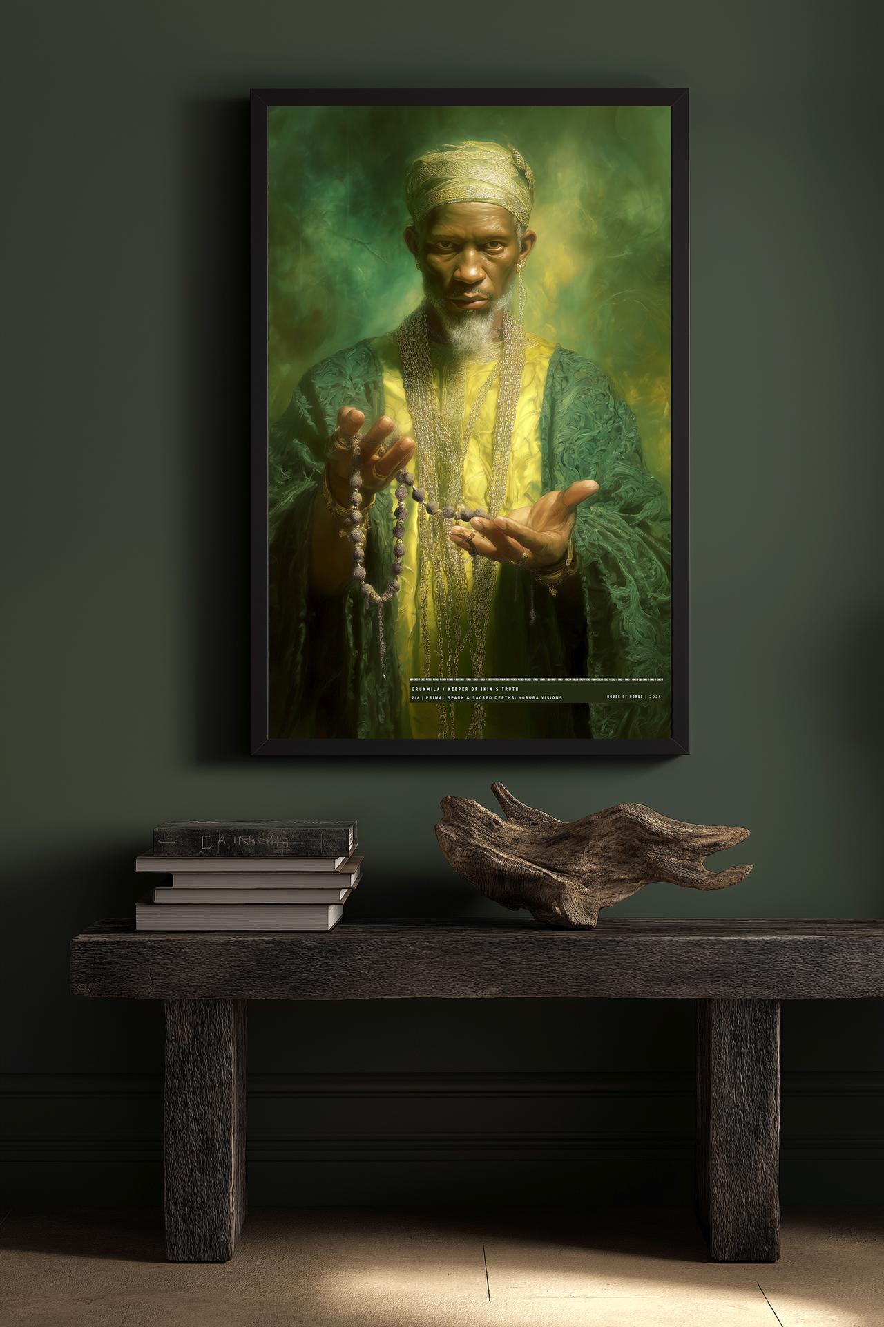 Orunmila: Keeper of Ikin's Truth – Framed Matte Poster