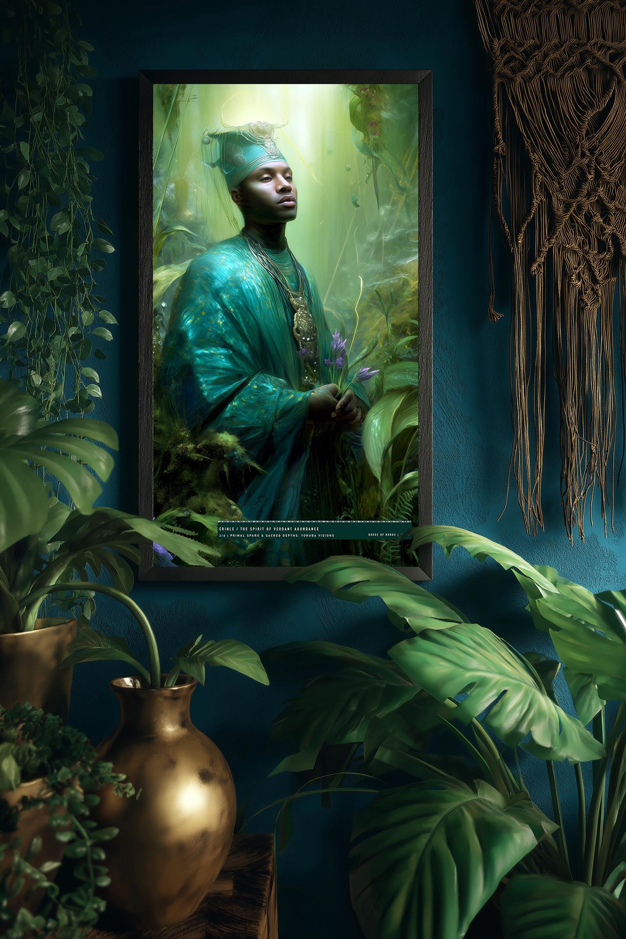 Erinle: The Spirit of Verdant Abundance – Framed Matte Poster