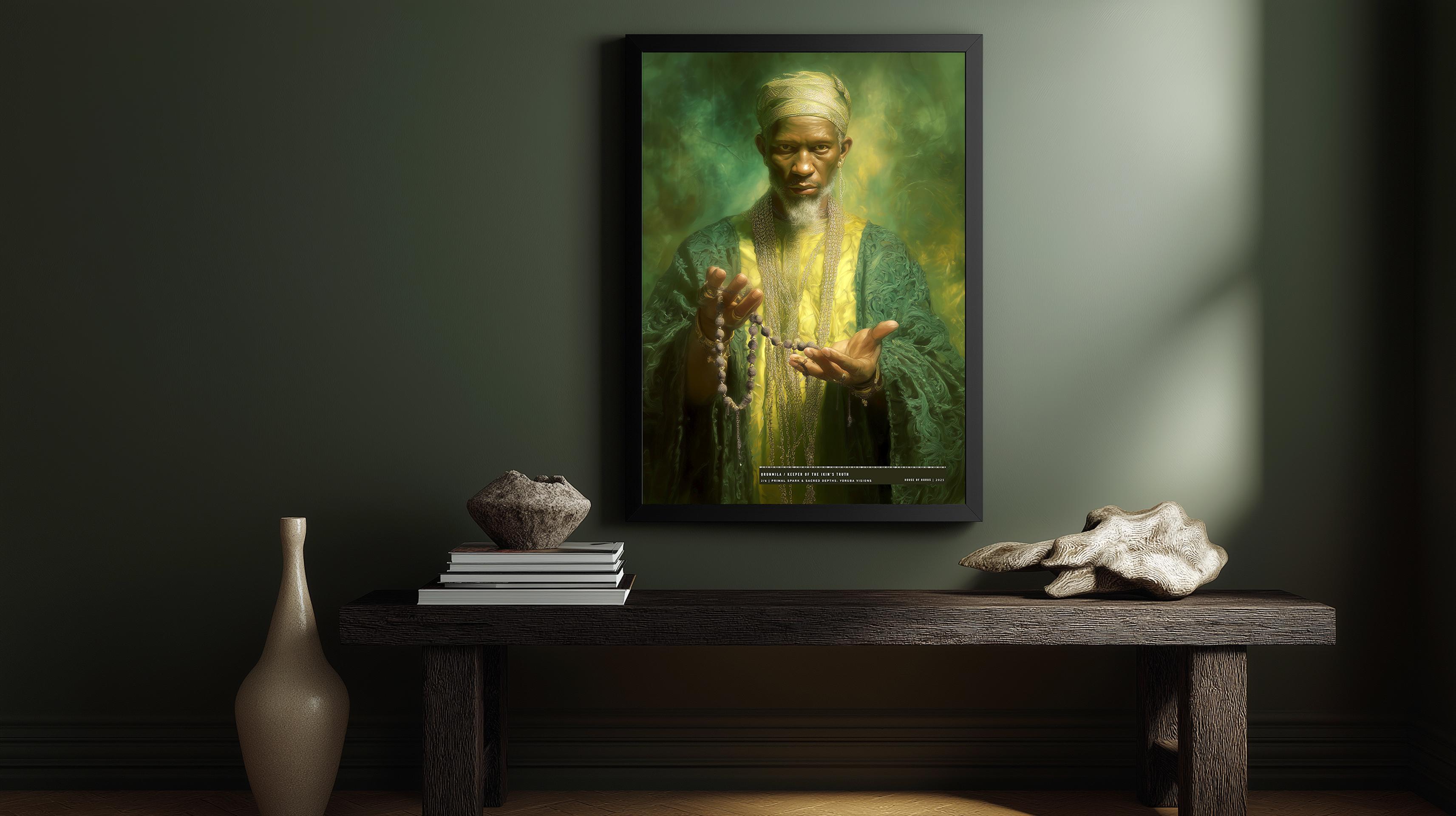 Orunmila: Keeper of Ikin's Truth – Framed Matte Poster